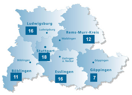 5-jährige Wahlperiode + 5 Landkreise = Durchführung einer Regionalversammlung pro Jahr in einem Landkreis der Region Stuttgart